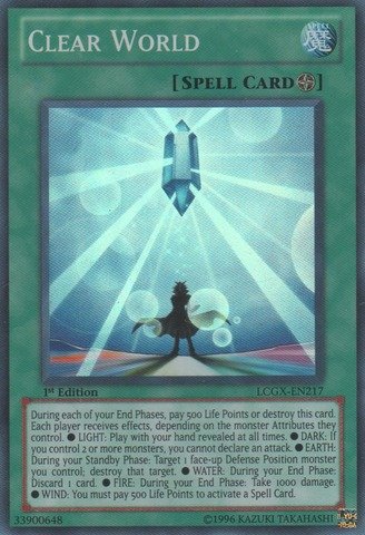 Yu-Gi-Oh! - Clear World (LCGX-EN217) - Legendary Collection 2 - 1st Edition - Super Rare