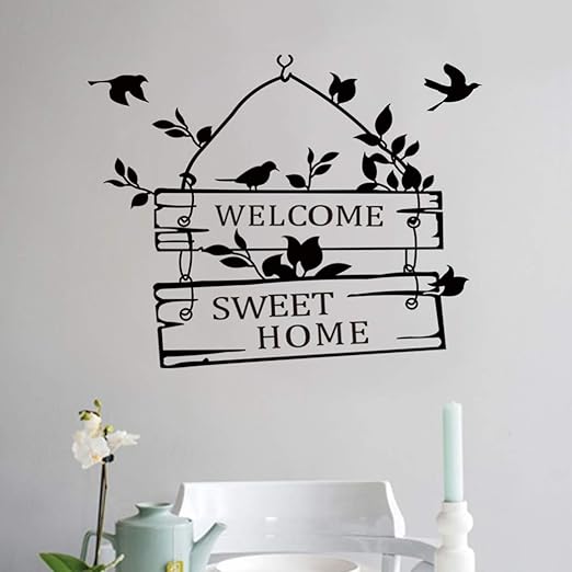 Zwxdmy Vinilo Decorativo De Letras Bienvenido Dulce Hogar