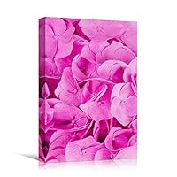 Canvas Wall Art Pink Petals Colorful Farmhouse/Country Floral Multicolor Patterns Photography - 12x18 inches