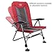 Timber Ridge Folding Heavy Duty with Adjustable Reclining Padded Back and Legs Supports 300lbs for Fishing and Garden, Lava