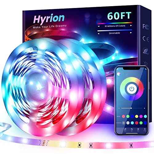 60ft Music Sync Led Lights for Bedroom, Bluetooth