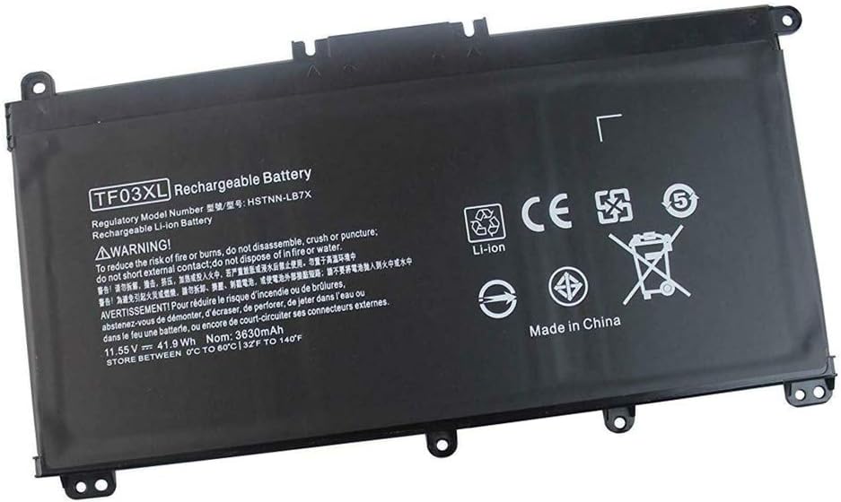 7XINbox 11.55V 41.9Wh TF03XL 920046-121 920070-855 HSTNN-IB7Y HSTNN-LB7J HSTNN-LB7X Laptop Battery compatible with HP Pavilion 14-BF 14-BK 14-BP 14-CD 15-CC 15-CD 15-CK 17-AR 15-CC000NO 15-CC001NC