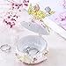 YUFENG Crystal Jeweled Trinket Boxes Hinged Hand-painted Birds Flower Pattern Jewelery Display Ring Holder Box