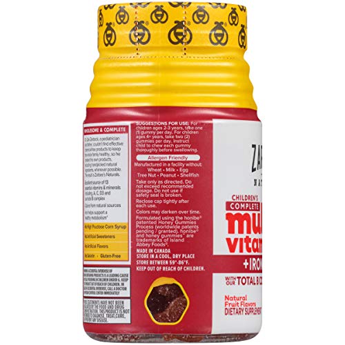Zarbee's Naturals Children's Complete Multivitamin + Iron, Fruit