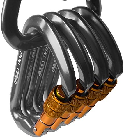 Locking Carabiners Outdoor Aluminum Steel Rock Climbing Hiking Screw Locking rock climbing holds