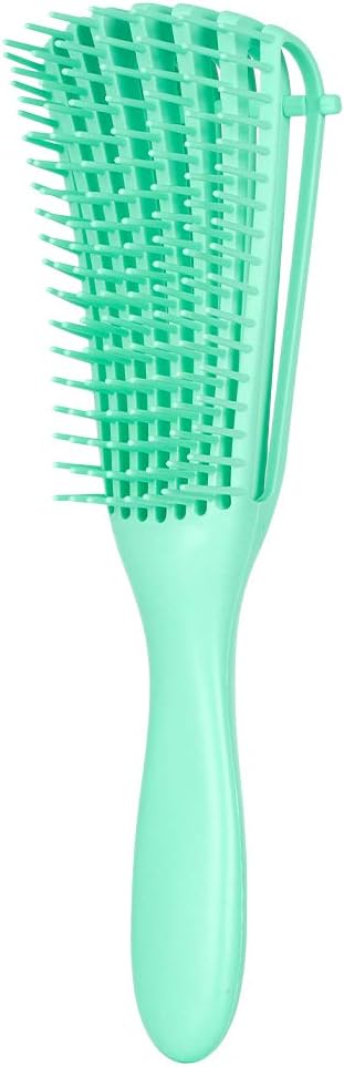 Detangling Brush for Natural Hair-Detangler for America 3a to 4c Kinky Wavy, Curly, Coily Hair, Detangle Easily with Wet/Dry (Green)