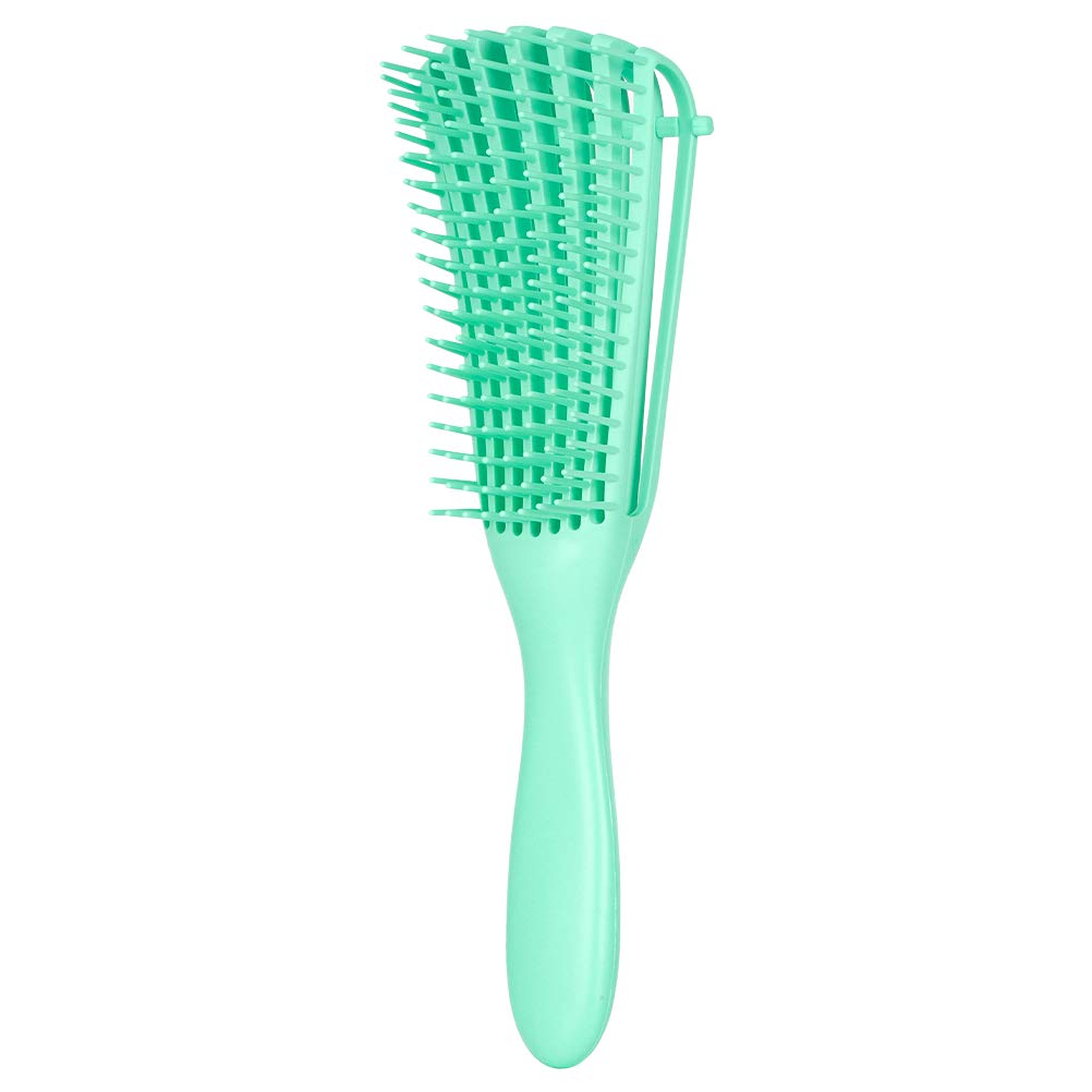 Detangling Brush for Natural Hair-Detangler for America 3a to 4c Kinky Wavy, Curly, Coily Hair, Detangle Easily with Wet/Dry (Green)