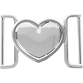 SEWACC Coat Metal Clip Buckle Heart Design Decorative Accessory for Clothing Multi-function Toggle Buckle for Cardigans Waist Belts Stylish Finish