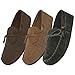 MEN'S MOCCASINS - BROWN - HOUSE SLIPPERS - INDOOR OUTDOOR GARAGE HOME SLIP ONS SHOES -M080004