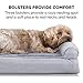 Furhaven Pet Dog Bed | Orthopedic Ultra Plush Faux Fur & Suede Traditional Sofa-Style Living Room Couch Pet Bed w/ Removable Cover for Dogs & Cats, Gray, Jumbo, 45536087BX