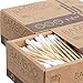1000 Count Cotton Swabs - Cotton Buds, Organic Cotton Swab, Multipurpose Highly Absorbent Hygienic, Recyclable & Biodegradable Bamboo Cotton Sticks for Beauty Care, Painting, Jewelry, Pet Care(5 Pack)