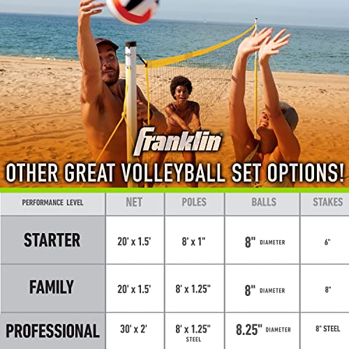 Franklin Sports Volleyball Set Beach and Backyard Volleyball Net Set