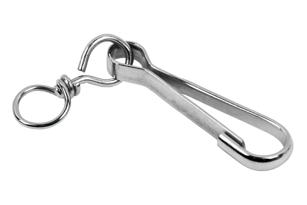 CoFan 18003106 – Pack of 100 Swivel Snap Hooks (Nickel, 70 mm)