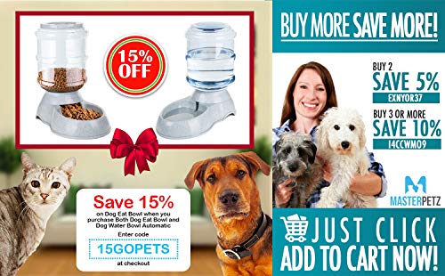 image for MASTERPETZ Automatic Dog Water Dispenser Station for Small and Medium 