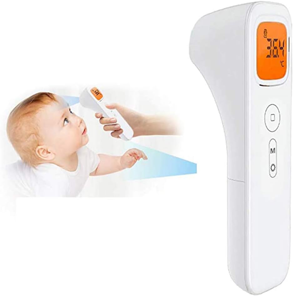 Lzour Infrared Ear Forehead No-Touch Thermometer, Electronic High-Precision for Adults Kids Fever- Memory Function, Fever Alarm