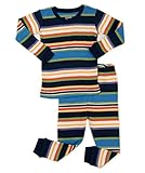 Leveret Striped 2 Piece Pajama Set 100% Cotton (5 Toddler, Colorful)