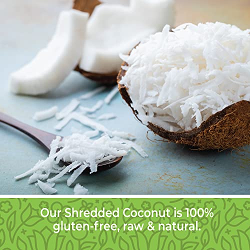 Shredded Coconut Unsweetened, 1 lb. Unsweetened Coconut Flakes, Dried