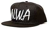NWA Embroidered Unisex-Adult Hat One-Size Flat Bill Black/Black