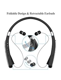 pandawill auriculares Bluetooth, Negro