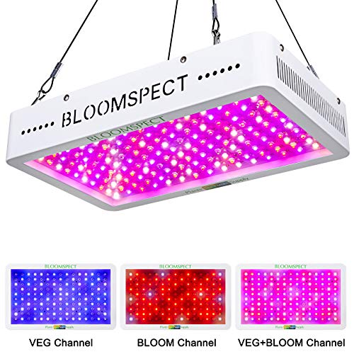 BLOOMSPECT Double Chips Series 1500W LED Grow Light Full Spectrum for Indoor Plants Veg and Flower with Double Switch (150pcs 10W LEDs)