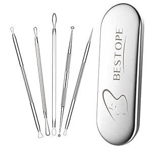 Blackhead Remover Pimple Popper Tool Kit Comedone Acne Blackhead Extractor Tool for Nose, Blemish Whitehead Extraction Kit,Stainless Steel