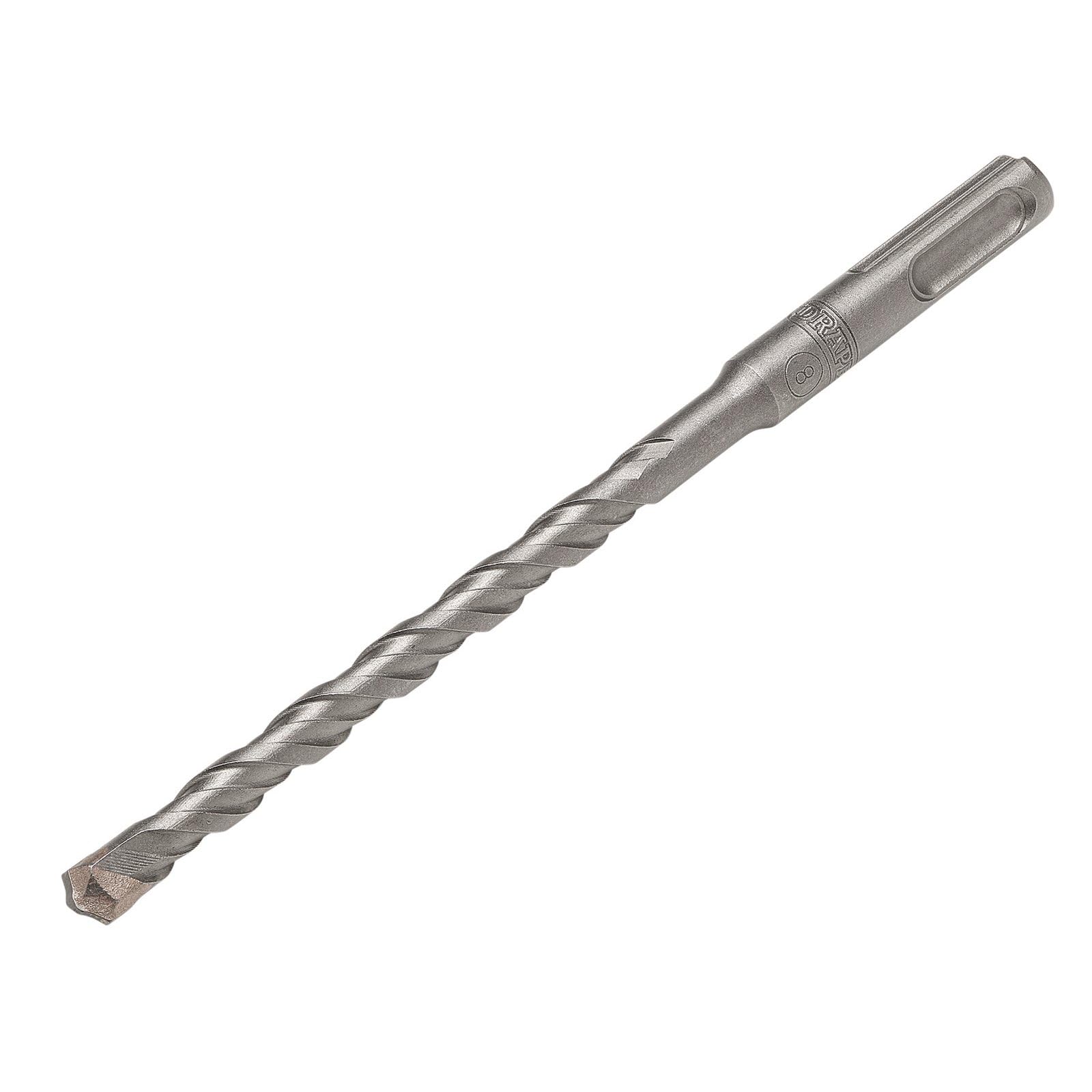 Draper SDS Plus Centric Tip Drill Bit, 8.0 x 160mm - 09998 - Tungsten Carbide Tip, Double Flute, For Concrete, Masonry, Brick, Stone, Marble, Granite