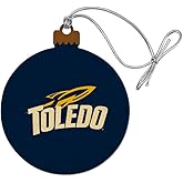 GRAPHICS & MORE University of Toledo Rockets Logo Wood Christmas Tree Holiday Ornament