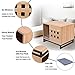 BBvilla Rectangle Wooden Pet House Ins Style Log Cabin with Entrance and Vents, Indoor Kennel for Small Dogs/Pets/Cats with Bed Mat