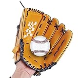 Webetop Kids Boys Baseball Gloves Professional Left Handed Soft Thicken Durable PU Leather Infield Catchers Mitt Brown 10.5