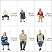 P4804 24 pcs All Seated Figures O Gauge 1:50 Scale Painted People Model Railway New