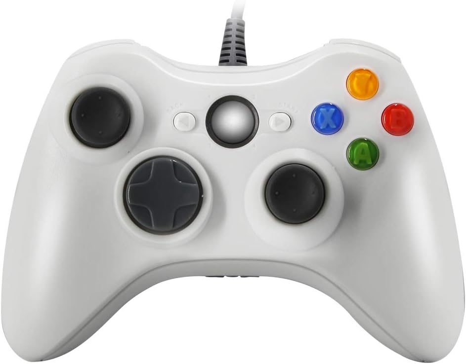 Funcilit Xbox 360 Wired Controller for Windows & Xbox 360 Console Black: Computers & Accessories