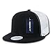 DECKY 6 Panel Flat Bill Trucker Cap, Black/White