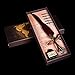 Antique Copper Feather Pen with Ink and Steel Tips Calligraphy Quill Pen Gift Set (wine)