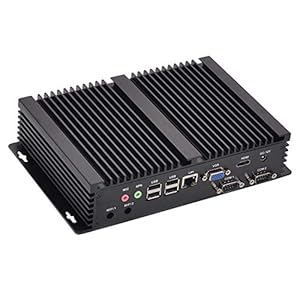 HUNSN Fanless Industrial PC, Mini Computer, Intel Celeron 2955U, IM03, AC WiFi, BT4.0, VGA, HDMI, LAN, 2 x COM RS232, 6…