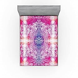 Ambesonne Mandala Fitted Sheet Set, Far Eastern