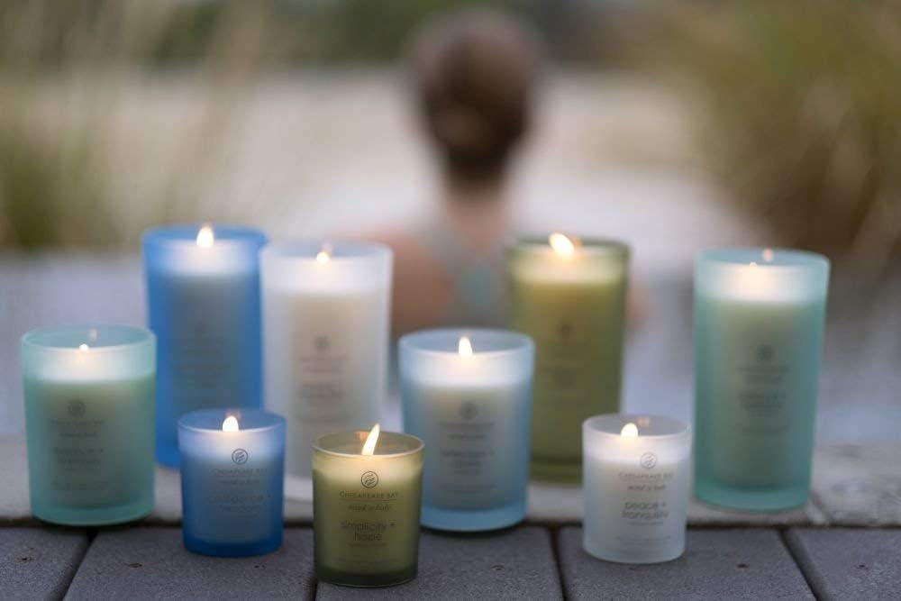 Chesapeake Bay Candle Scented Candle, Stillness + Purity (Rose Water), Medium: Home & Kitchen