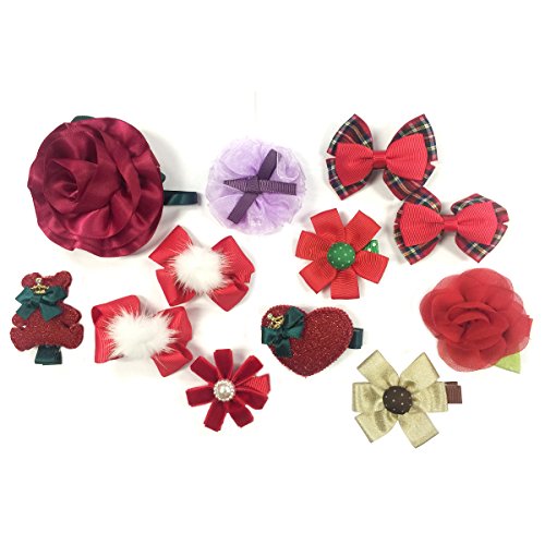 Wrapables Red & Bold Hair Clips (12 Set_