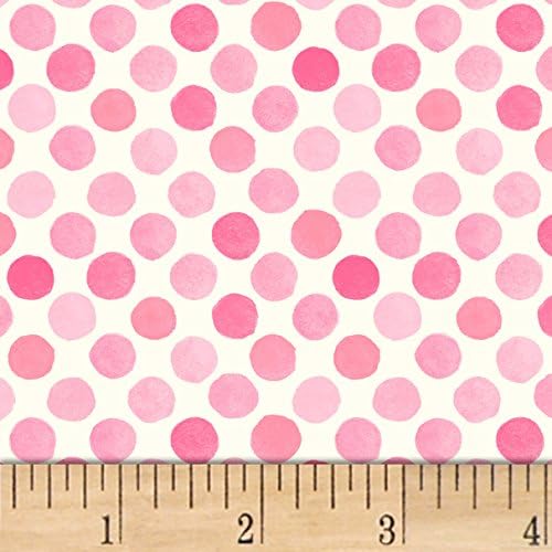 RJR Fashion Fabrics Lori's Art Garden Garden Dots Pink Fabric By The Yard
