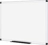 VIZ-PRO Magnetic Whiteboard 60 x 45 cm with Aluminium Frame and Tray