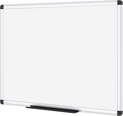 VIZ-PRO Magnetic Whiteboard 60 x 45 cm with Aluminium Frame and Tray