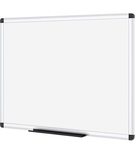 XIWODE Magnetisch droog wisbord, wandgemonteerd whiteboard, 24 x 36 inch, lichtgewicht wit bord, wandgemonteerde plank voor kinderen, thuis, kantoor, school