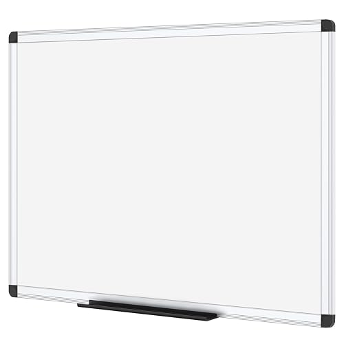 VIZ-PRO Magnetic White Board, Dry Erase Board 24 X 18 Inches, Whiteboard with Silver Aluminium Frame