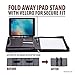 Portfolio Padfolio Folder Zippered Organizer, Leather Business Resume Folder & Case, 13 Inch Laptop Sleeve and Ipad Stand Bonus: Writing Pad, Calculator and Ballpoint Pen