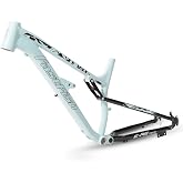 HIMALO Full Suspension Bike Frame 27.5er Softtail Mountain Bike Frame Aluminium Alloy Disc Brake Bicycle Frame 17'' DH/XC/AM 135mm Quick Release Frame(Color:Light Blue)