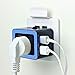 LURICO Worldwide Travel Adapter Plug,Universal All In One Wall Charger AC Power Plug Adapter Multi Outlet Socket For USA EU UK AUS Including 2.4A Smart Power 2 USB Charging Ports for Cell Phone Laptop