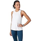Splits59 Toni Tank - Tank Top for Women - Relaxed Fit - Breathable Lightweight Jersey - Sleeveless Openings White SM One Size