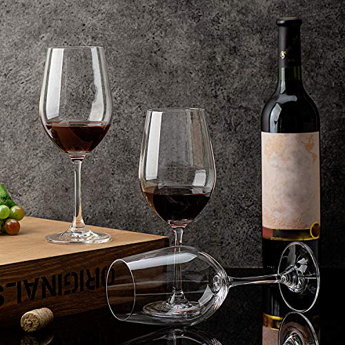 16 Ounce Set of 8,Hand Blown Crystal Wine Glasses Red/White Wine Glass Made from 100% Lead Free Premium Crystal Glass, Perfect for Any Occasion