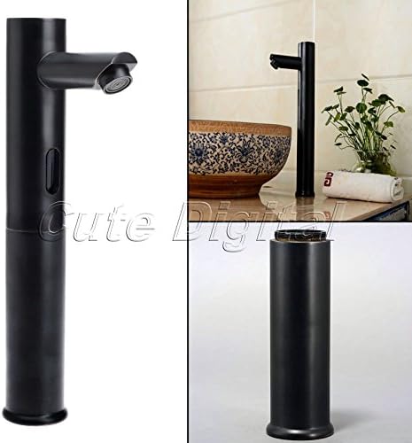 Tyrants FaucetKitchen faucet Bathroom faucetSensor Automatic Bathroom Basin Faucets Hands-free Oil Rubbed Bronze Washbasin Brass Auto Touchless Infrared Electronic Sink Tap,Brass,Light Grey