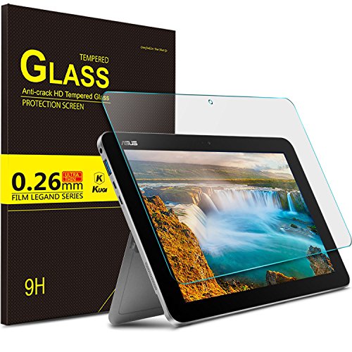 KuGi Screen Protector for Asus Transformer Mini T102HA - 9H Hardness HD Clear Tempered Glass Screen Protector for ASUS 10.1" Transformer Mini T102HA-D4-GR 2 in 1 Touchscreen Laptop (Clear)