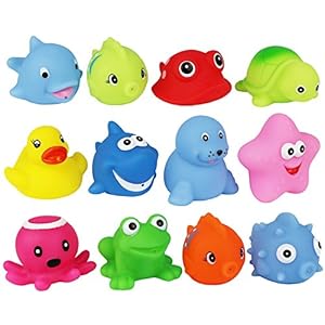 Click N’ Play Assorted Colorful Bath Squirters for 6 months to 999 months (12 Pack)